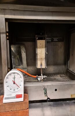 EN ISO 11925 建築材料の炎症性試験 - 単一の火源試験