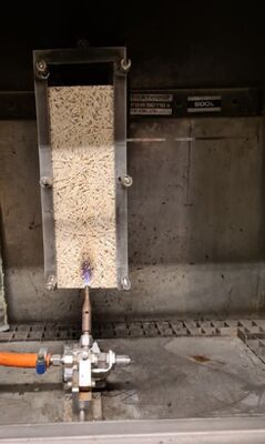 EN ISO 11925 建築材料の炎症性試験 - 単一の火源試験