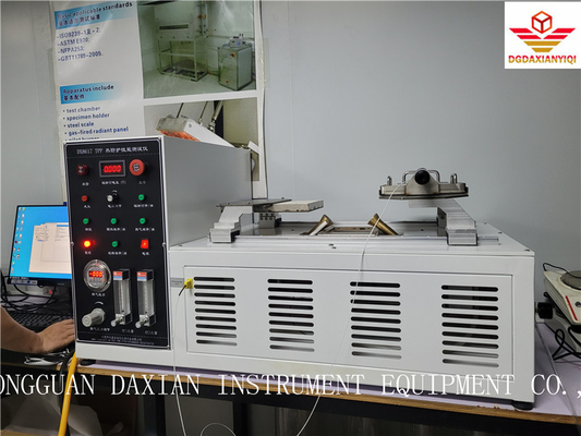 ラボ試験機 TPP ASTM F2700 による火力試験